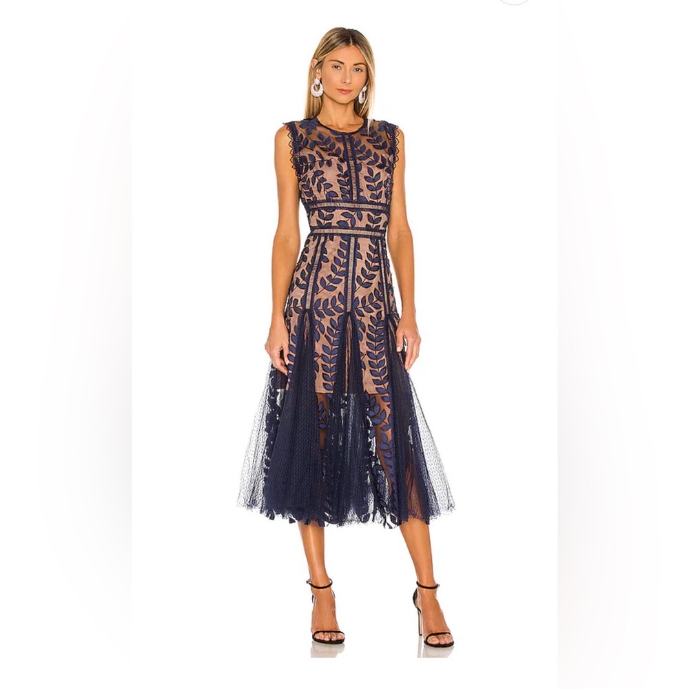 Bronx & Banco Saba Midi Navy Dress, XS